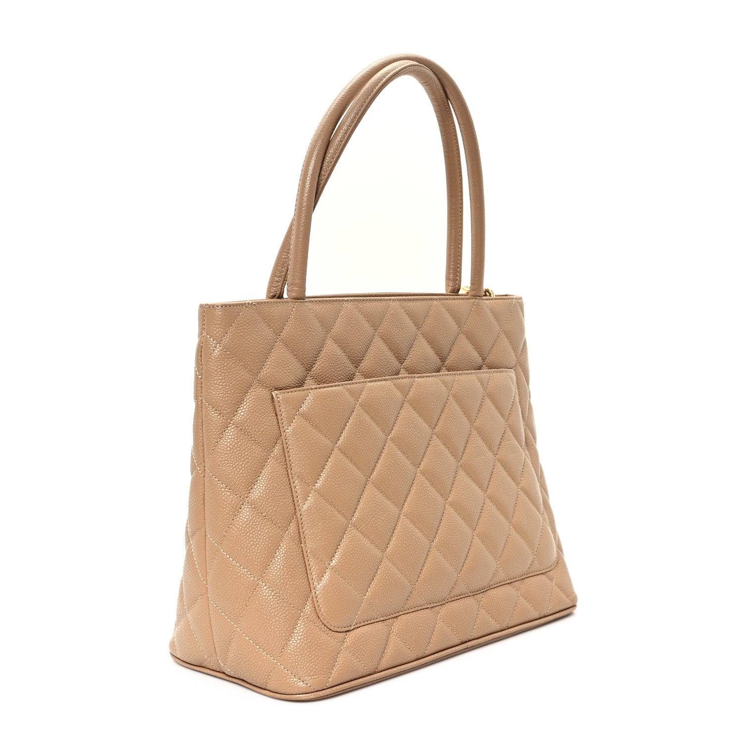 Chanel Caviar Quilted Medallion Tote Beige 3 of 11
