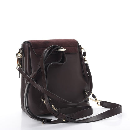 Chloe Suede Calfskin Small Faye Backpack Carbon Brown 3 of 7