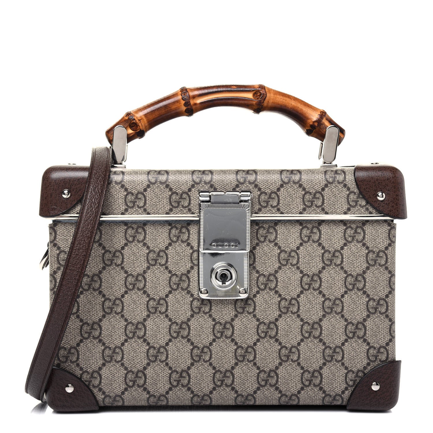 Gucci GG Supreme Monogram Globe-Trotter Beauty Case Brown 1 of 22