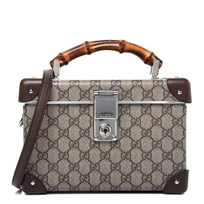 Gucci GG Supreme Monogram Globe-Trotter Beauty Case Brown 1 of 22
