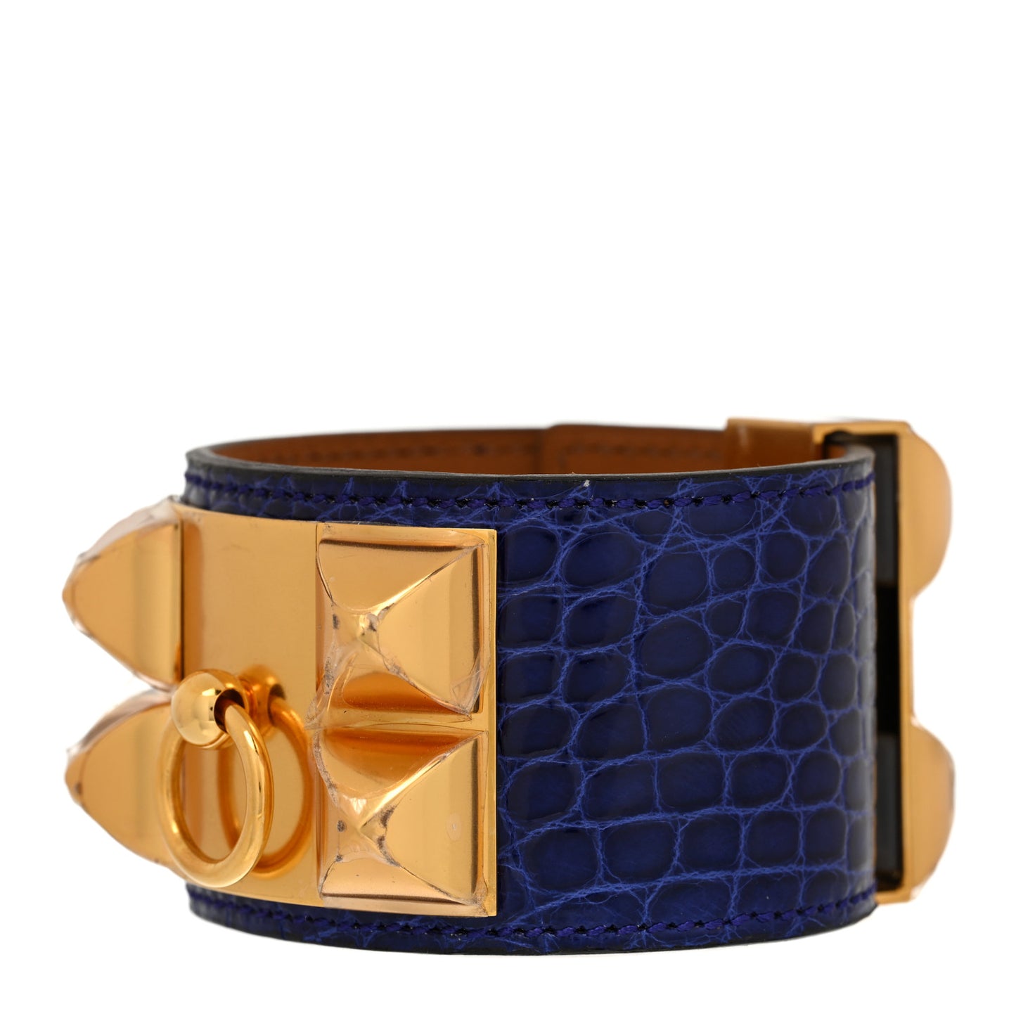 Shiny Alligator Collier De Chien CDC Bracelet S Bleu Electrique
