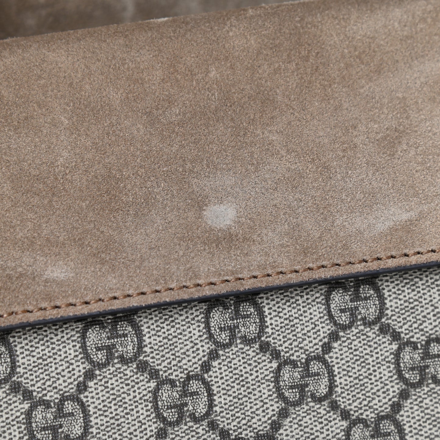 GG Supreme Monogram Mini Dionysus Shoulder Bag Taupe