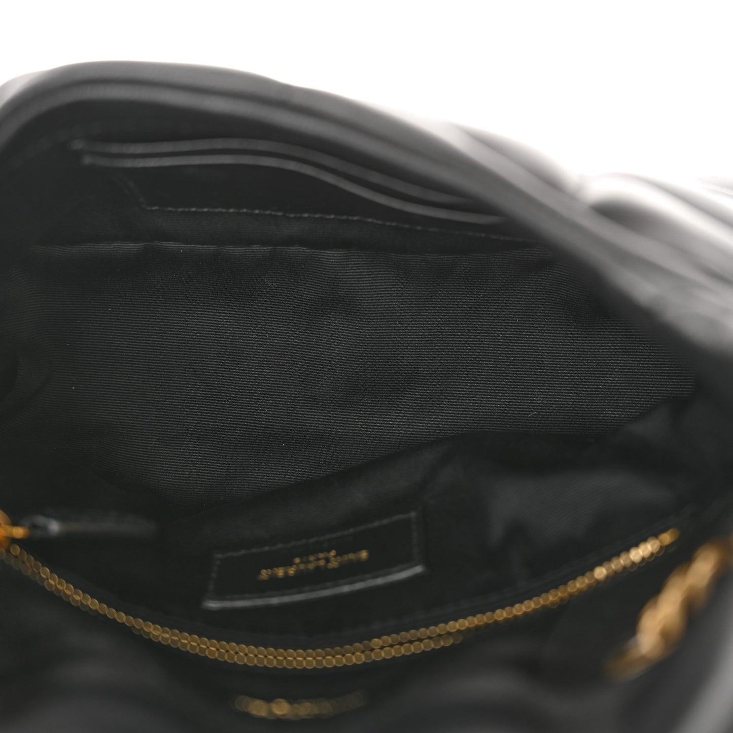 Lambskin Quilted Toy Loulou Puffer Monogram Chain Satchel Black