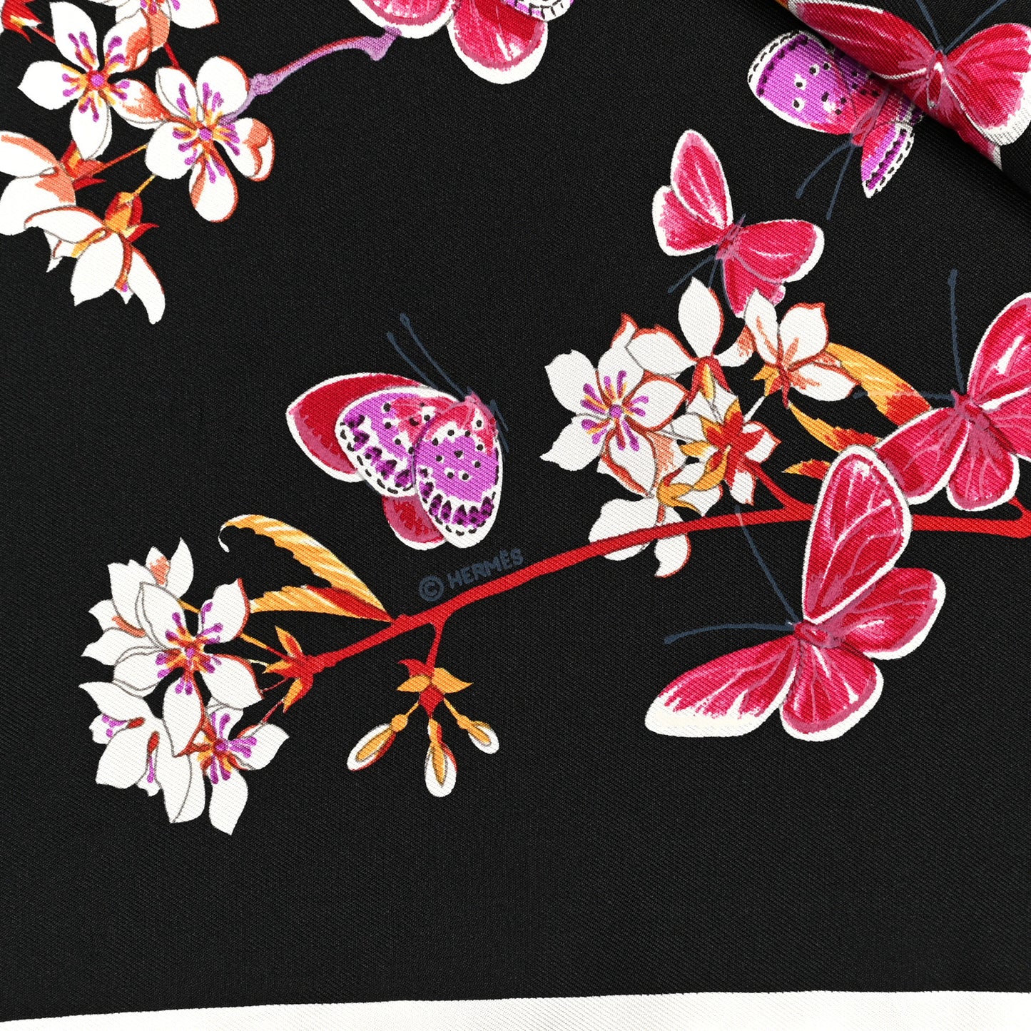 Silk Vol Amoureux des Azures Scarf 90
