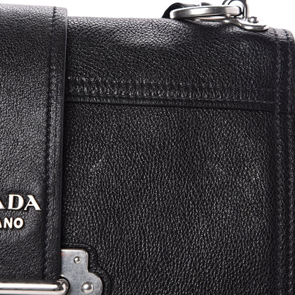 Prada Glace Calf Large Soft Cahier Bag Black Astrale 10 of 11