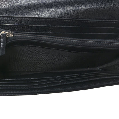 Chanel Grained Calfskin Quilted CC Box Flap Wallet Black 5 of 8