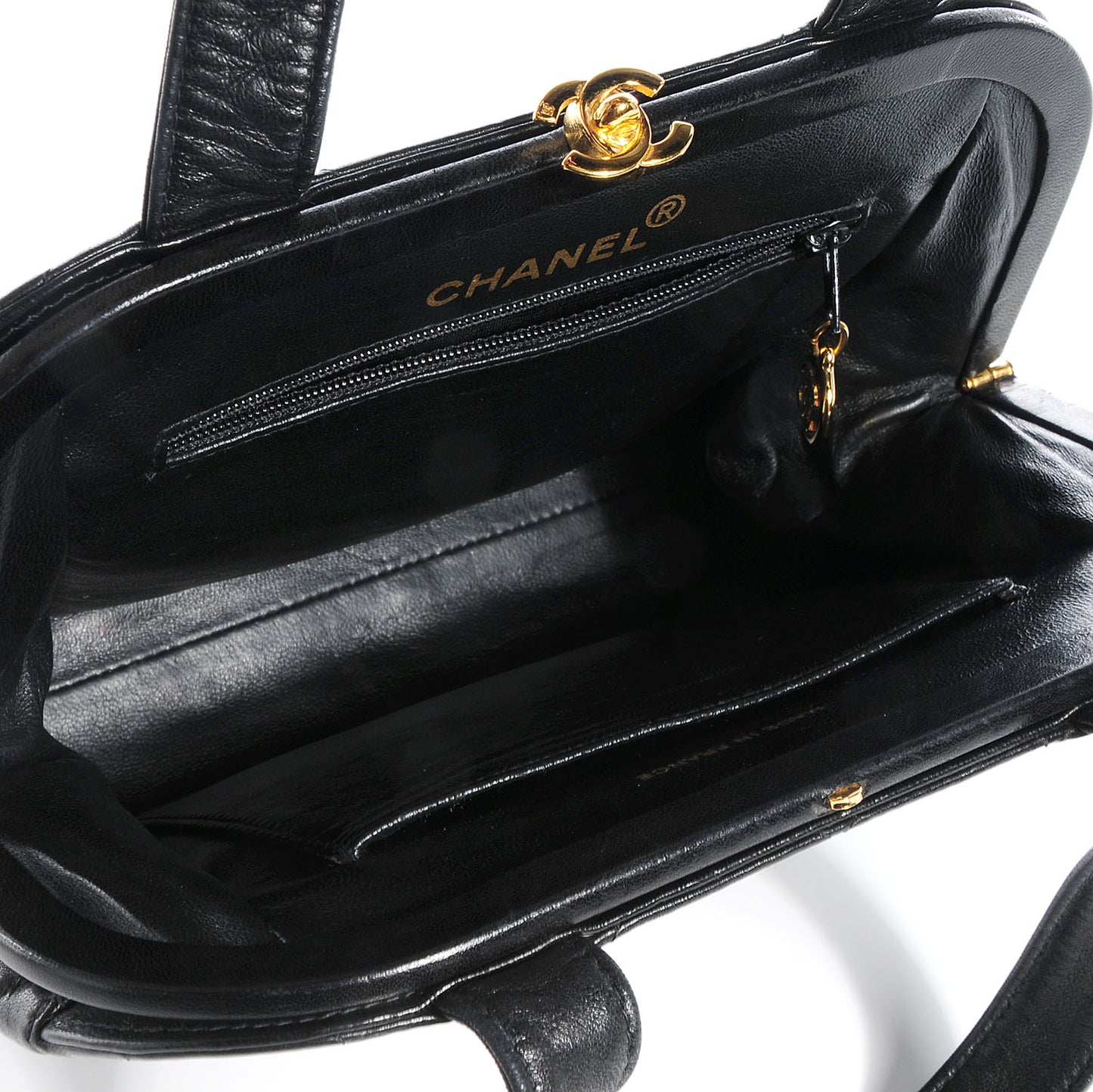 Lambskin Quilted Handbag Black