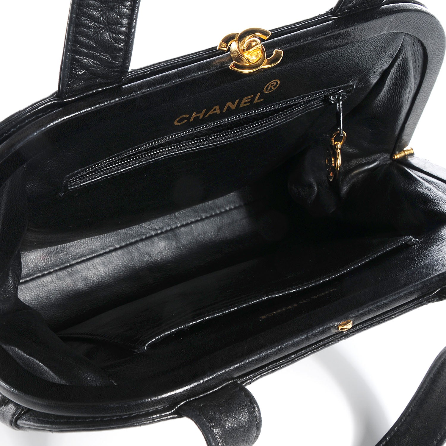 Chanel Lambskin Quilted Handbag Black 5 of 8