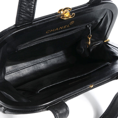 Chanel Lambskin Quilted Handbag Black 5 of 8