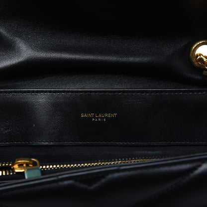 Saint Laurent Calfskin Y Quilted Monogram Medium Loulou Chain Satchel Black 8 of 19