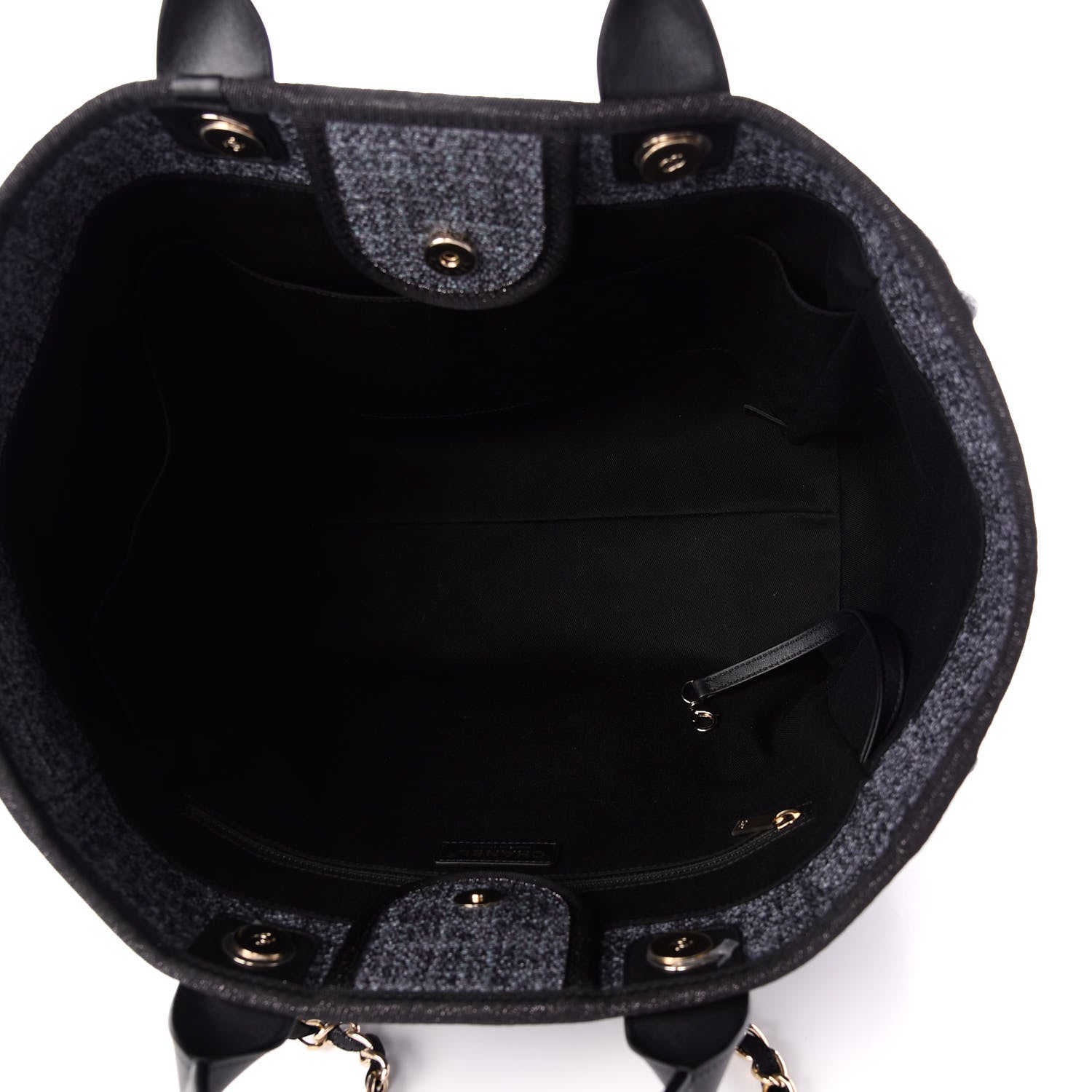 Chanel Lurex Boucle Medium Deauville Tote Black 5 of 11