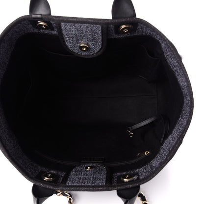 Chanel Lurex Boucle Medium Deauville Tote Black 5 of 11