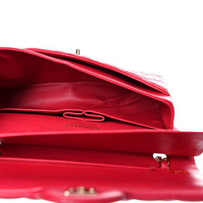 Chanel Lambskin Quilted Medium Double Flap Dark Pink 4 of 17