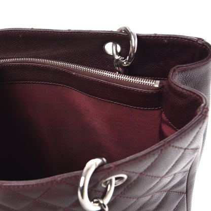 Chanel Caviar Quilted Grand Shopping Tote GST Dark Burgundy 13 of 21