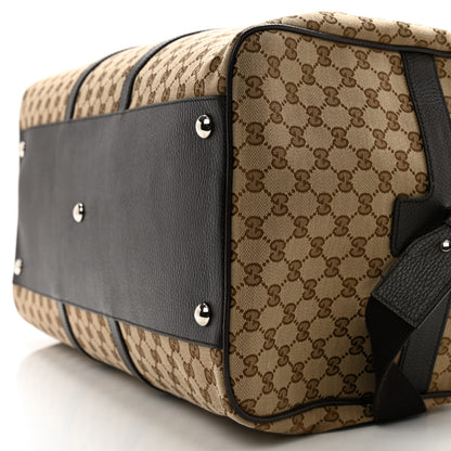 Gucci Monogram Dollar Calfskin Large Boston Duffle Bag Beige Ebony Testa di Moro Marrone Scuro 9 of 10