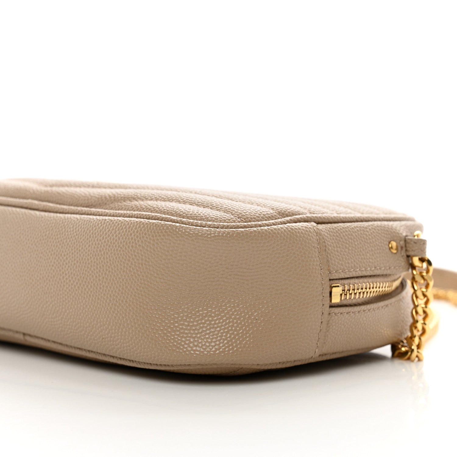 Saint Laurent Grain De Poudre Matelasse Monogram Mini Lou Camera Bag Dark Beige 10 of 10
