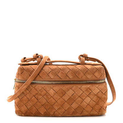 Bottega Veneta Suede Intrecciato Bang Bang Vanity Case Amber 1 of 9
