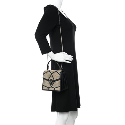Bulgari Calfskin Million Chain Motif Serpenti Forever Top Handle Black 2 of 10