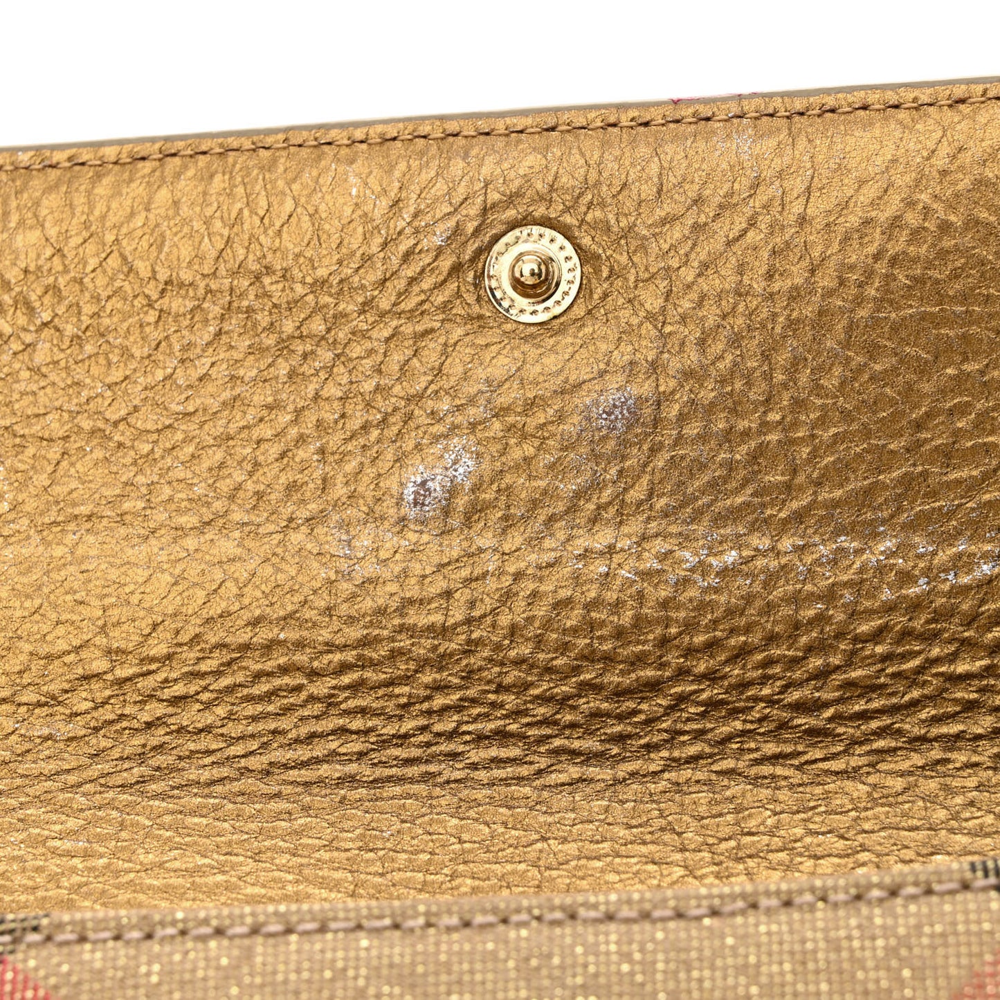 Metallic Calfskin Shoulder Bag Gold