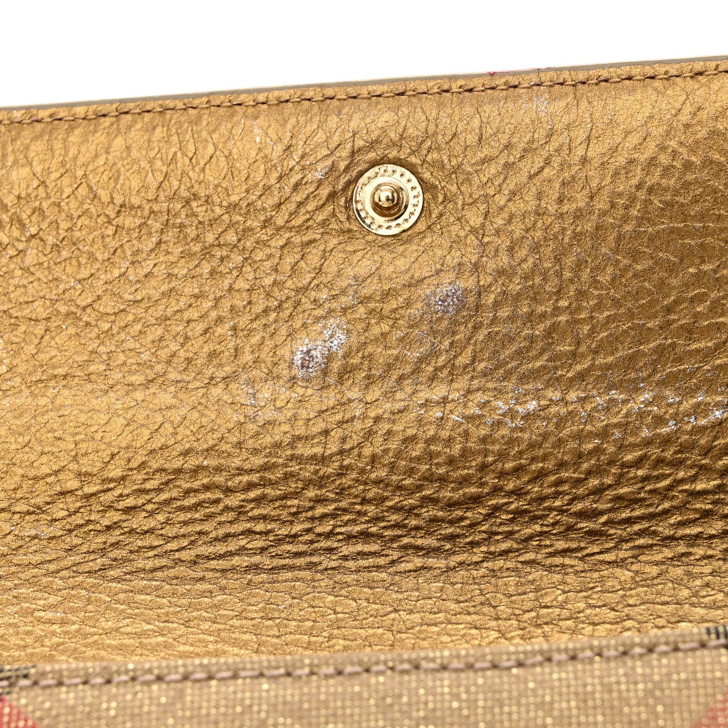 Burberry Metallic Calfskin Shoulder Bag Gold 12 of 12