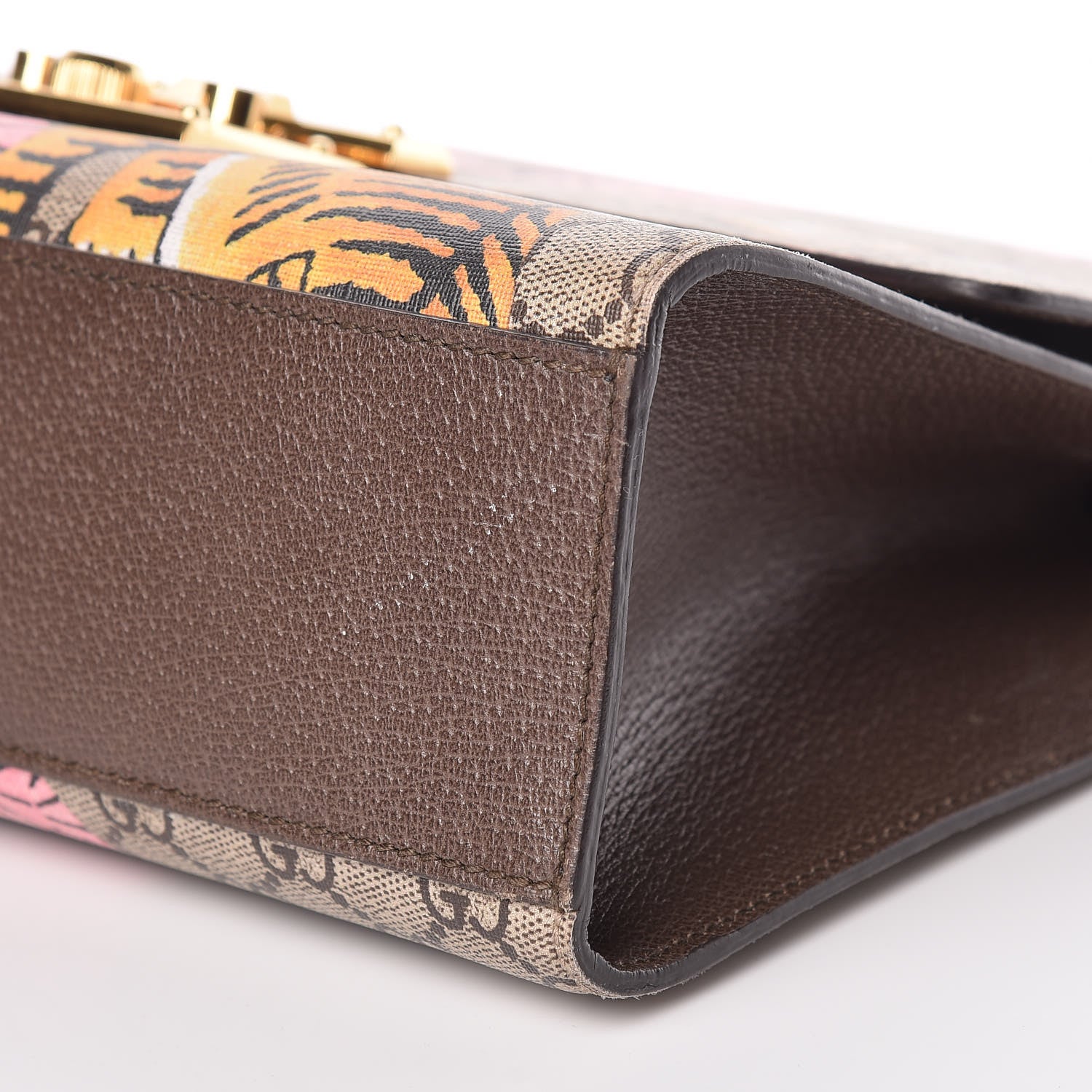 Gucci GG Supreme Monogram Bengal Medium Padlock Shoulder Bag Beige Pink 14 of 18