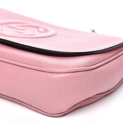 Gucci Pebbled Calfskin Medium Soho Flap Crossbody Pink 9 of 10