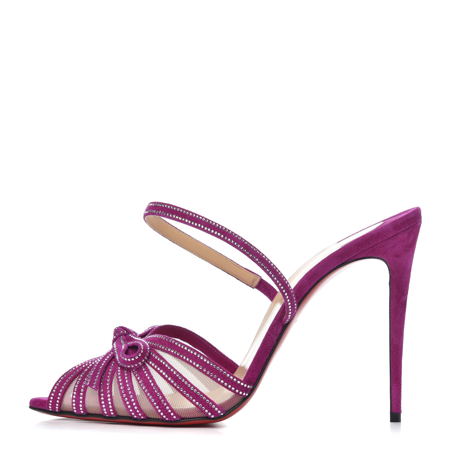Christian Louboutin Rete Strass Araborda 100 Pumps 40 Richelieu 1 of 18