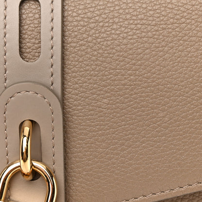 Chloe Grained Deerskin Shiny Calfskin Large Aby Day Shoulder Bag Motty Grey 16 of 16