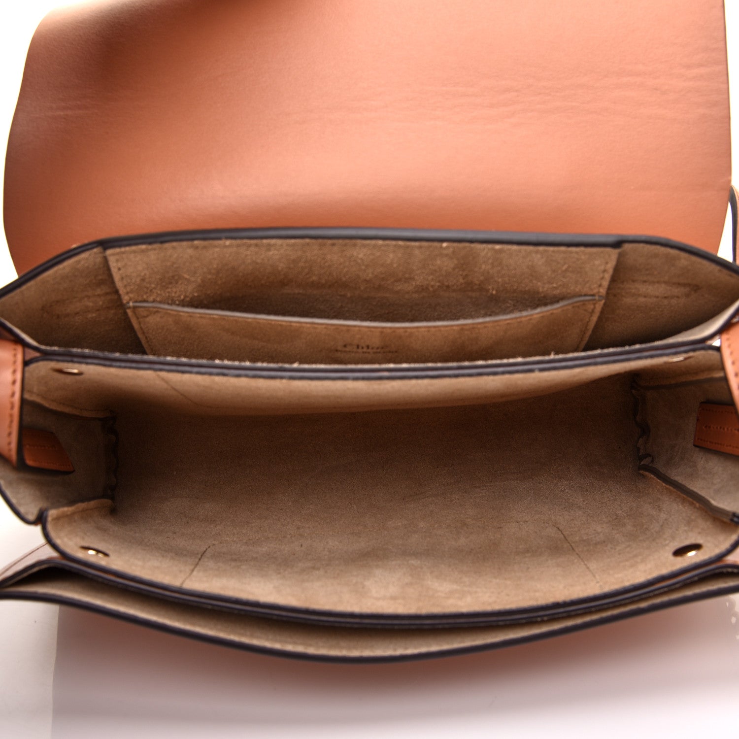Chloe Suede Calfskin Small Faye Shoulder Bag Marrone 5 of 9