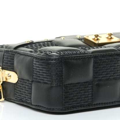 Louis Vuitton Lambskin Damier Quilt Troca PM Black 10 of 14