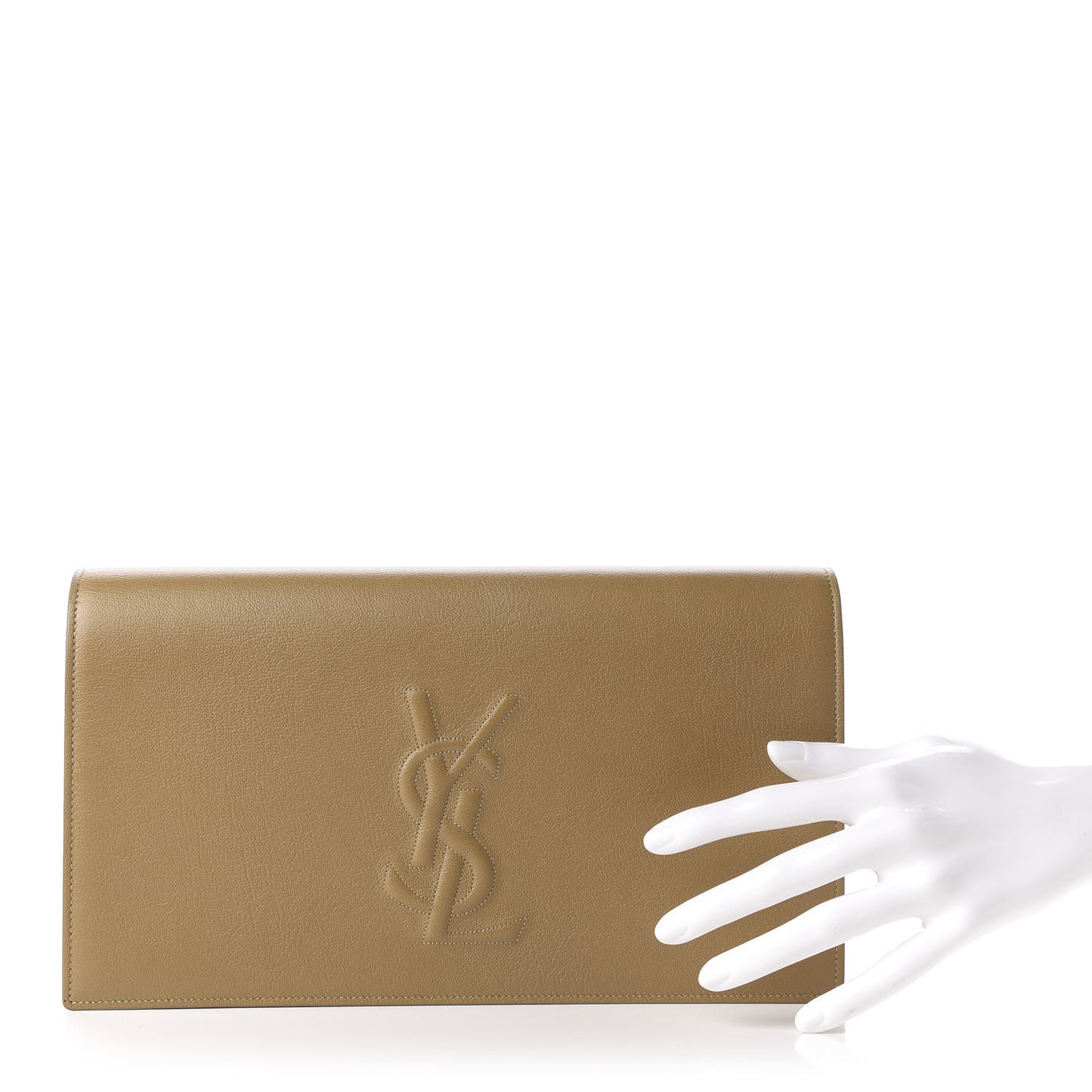Calfskin Monogram Large Belle De Jour Clutch Beige