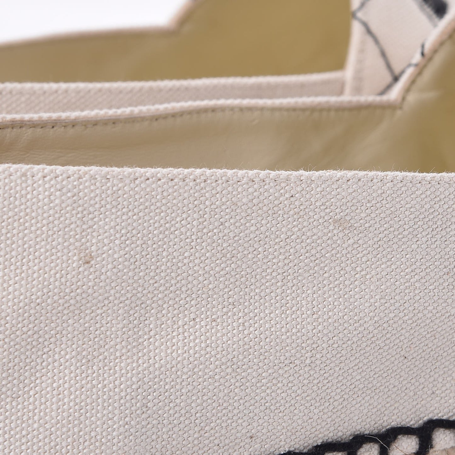 Fabric Biarritz CC Espadrilles 39 Beige Black