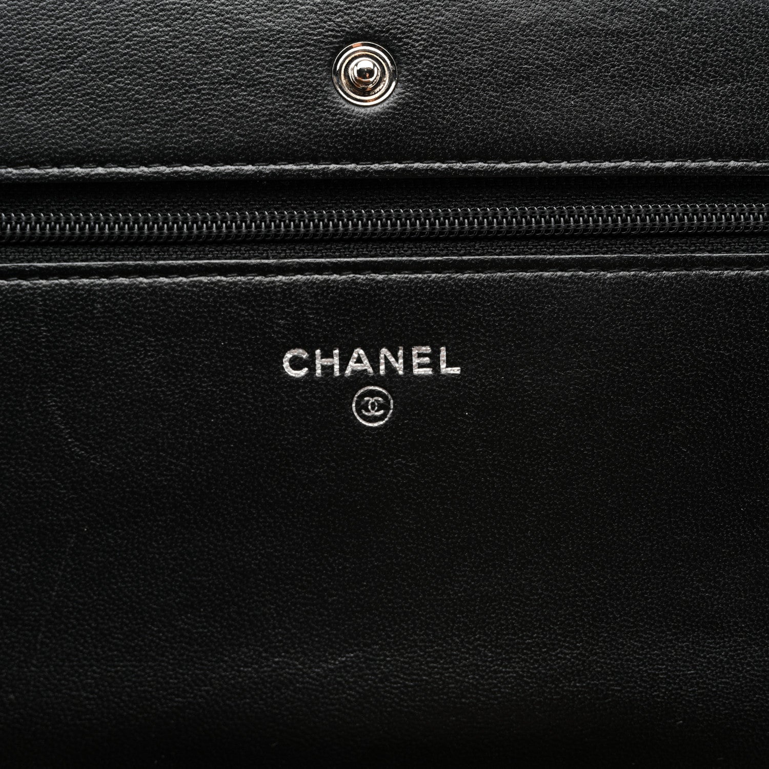 Chanel Lambskin Camellia Quilted Wallet On Chain WOC Black 6 of 11