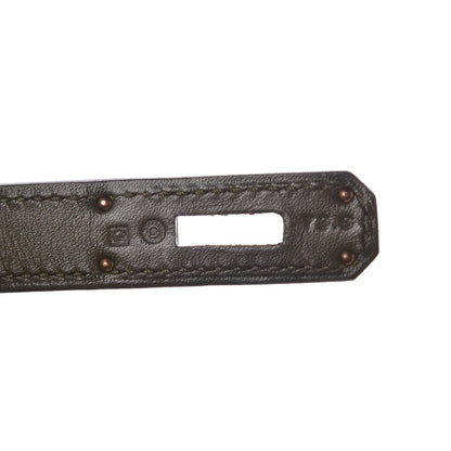 Hermes Tadelakt Ghillies Birkin 35 Olive 6 of 10