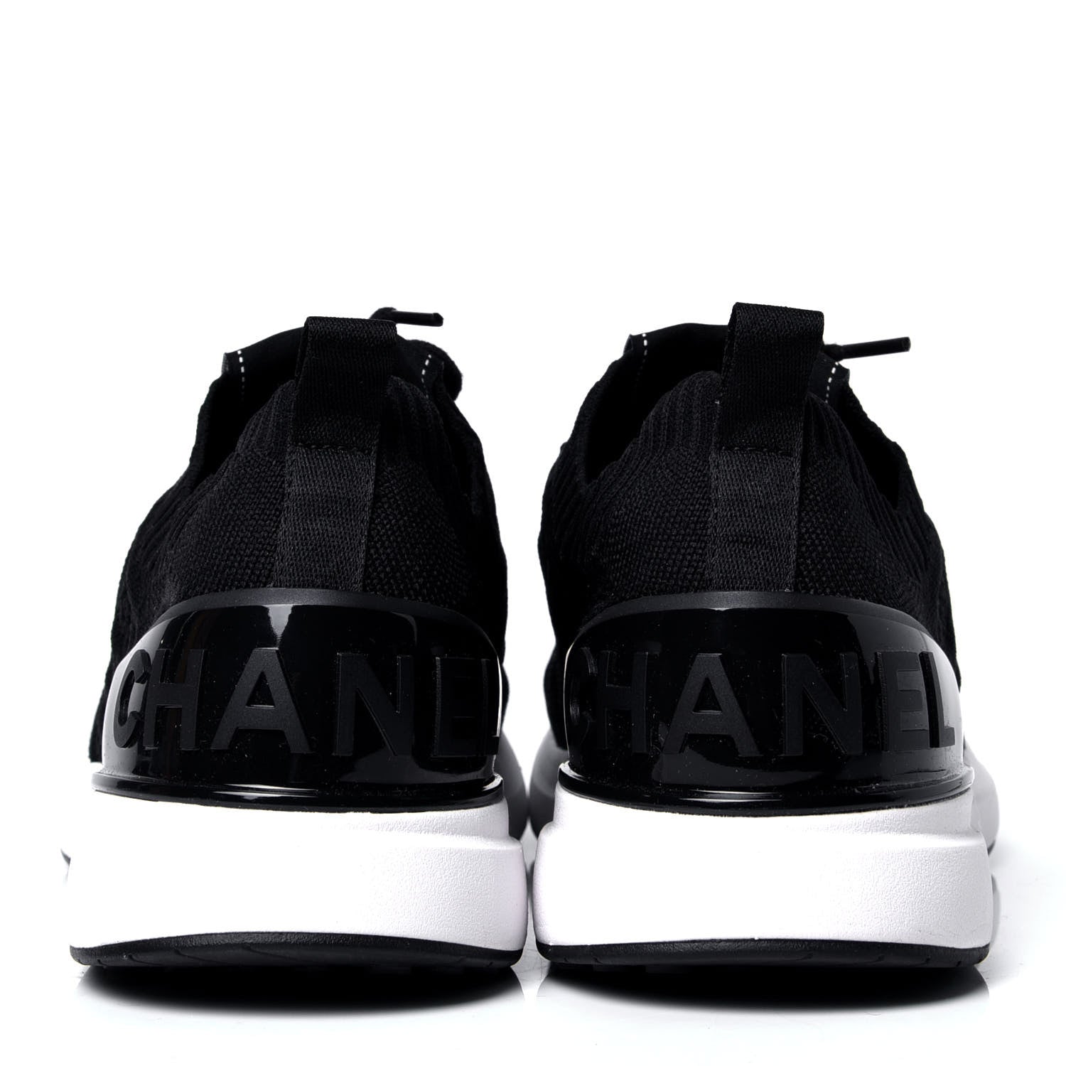Chanel Mixed Fibers Quilted Womens CC Sneakers 39 Black 4 of 6
