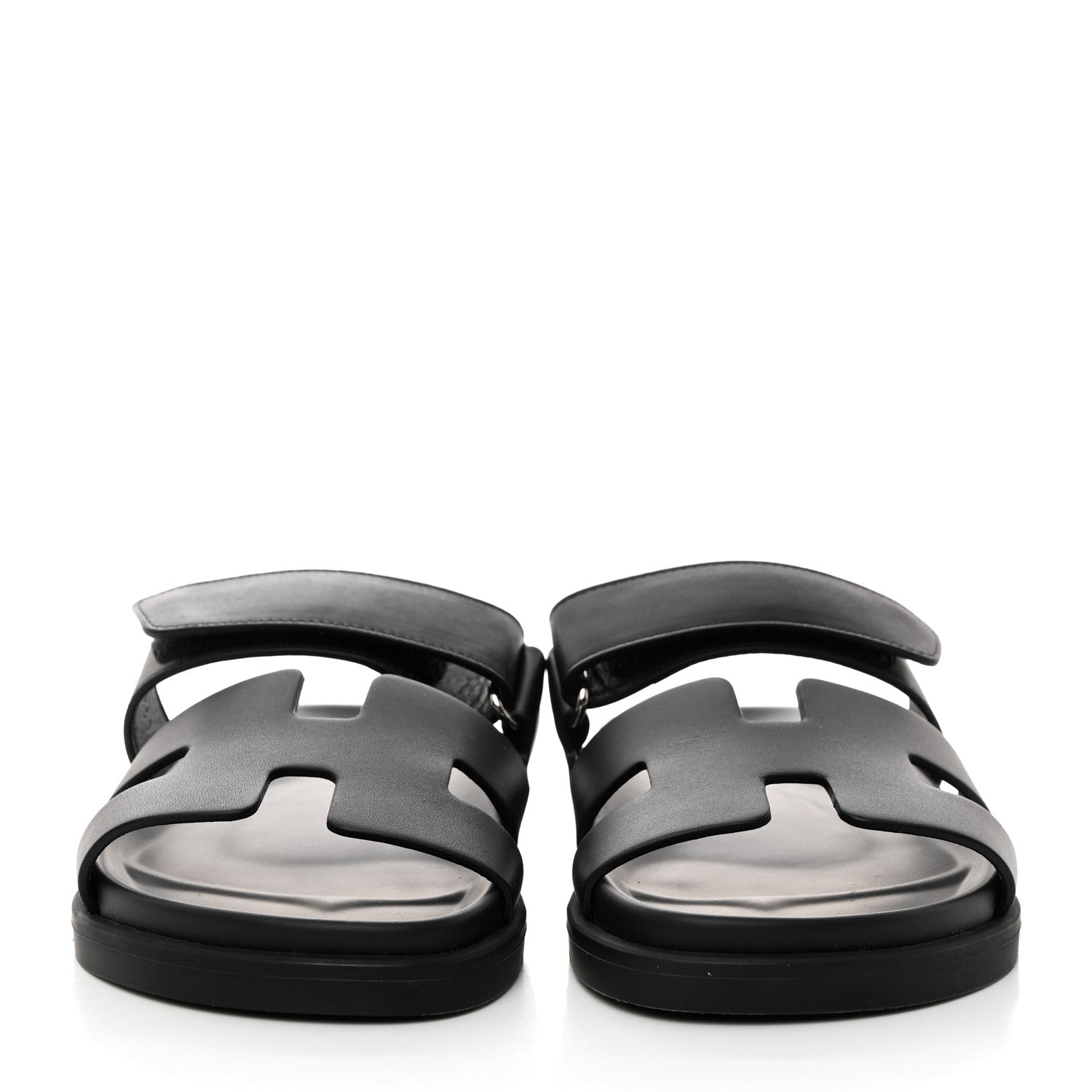 Hermes Calfskin Womens Chypre Sandals 36 Black 2 of 9