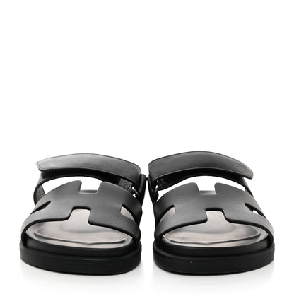 Hermes Calfskin Womens Chypre Sandals 36 Black 2 of 9