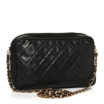 Chanel Lambskin Quilted CC Tassel Camera Case Black 3 of 11