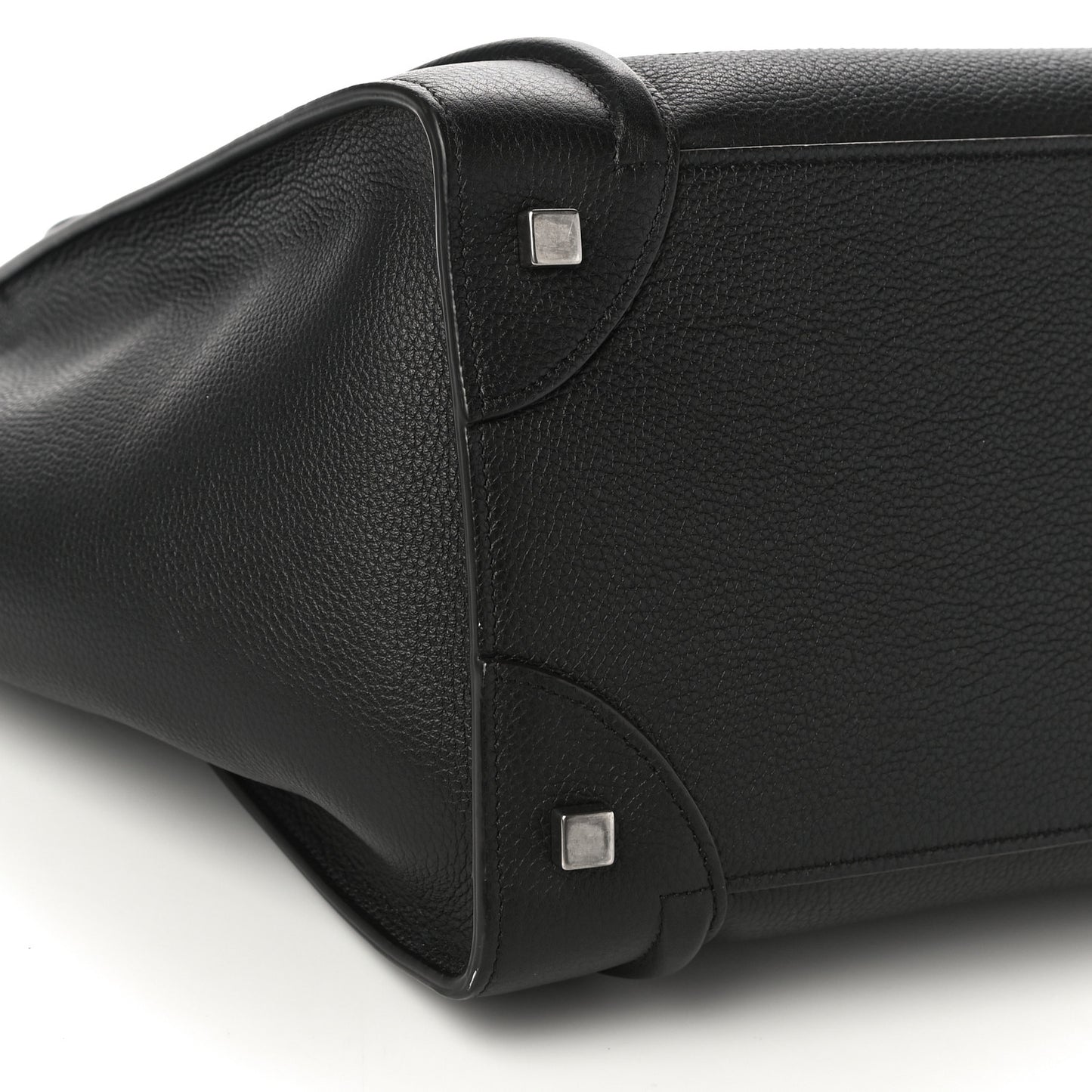 Drummed Calfskin Mini Luggage Black