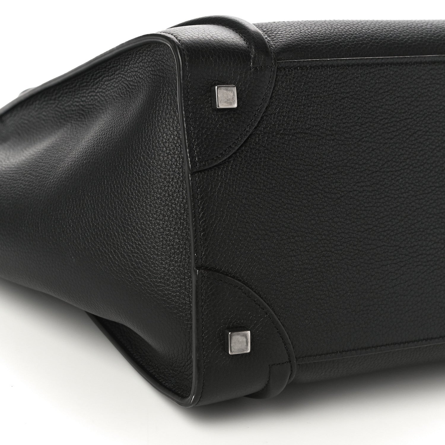 Celine Drummed Calfskin Mini Luggage Black 8 of 9