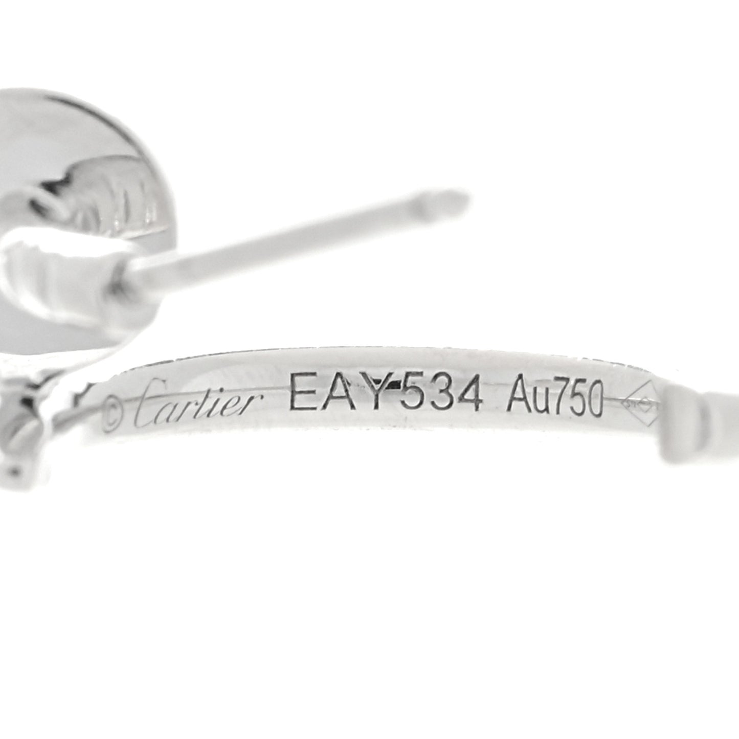 18K White Gold Juste Un Clou Hoop Earrings