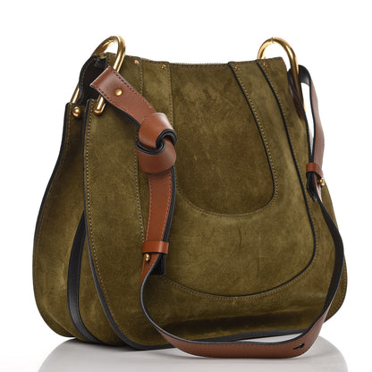 Chloe Calfskin Suede Small Hayley Hobo Eucalyptus 3 of 6