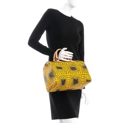 Louis Vuitton Monogram Kusama Town Speedy 30 Yellow 2 of 11