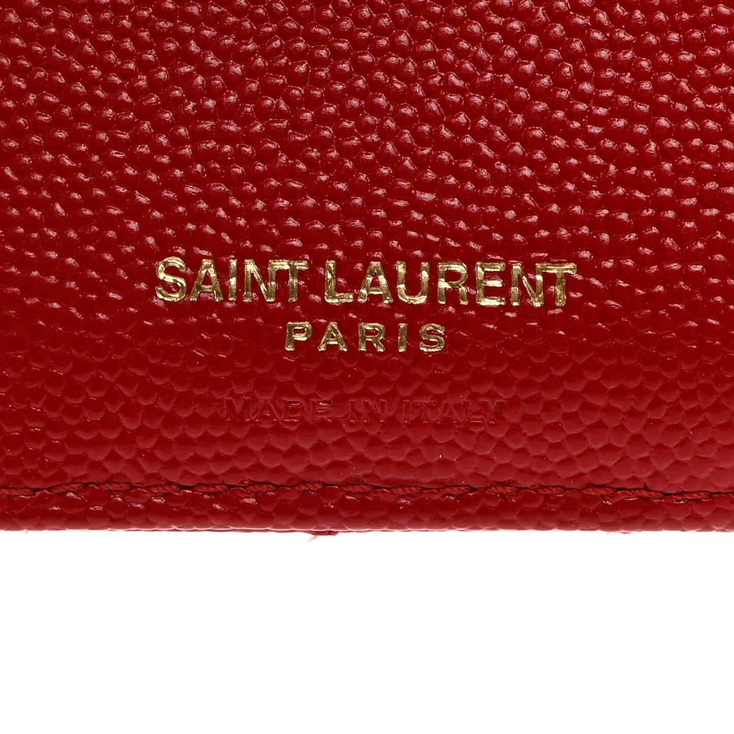 Grain De Poudre Matelasse Chevron Monogram Zipped Card Case Bandana Red