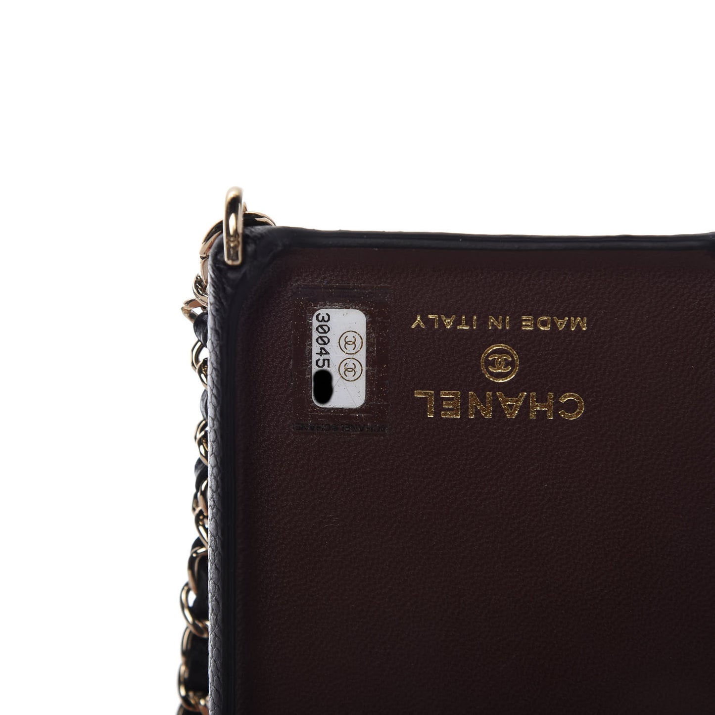 Caviar Quilted iPhone XI Pro Case With Chain Black