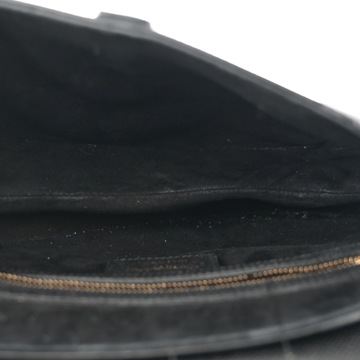 Grained Calfskin Saddle Bag Black