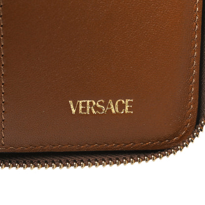 Versace Calfskin Compact Tag Wallet Brown 4 of 7