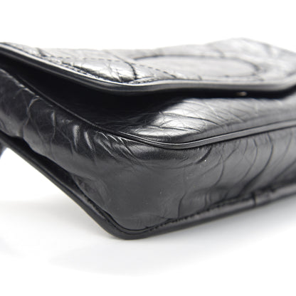 Chanel Distressed Lambskin Messenger Flap Bag Black 9 of 11