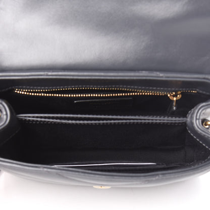 Saint Laurent Calfskin Y Quilted Monogram Toy Loulou Crossbody Bag Asphalt 5 of 12