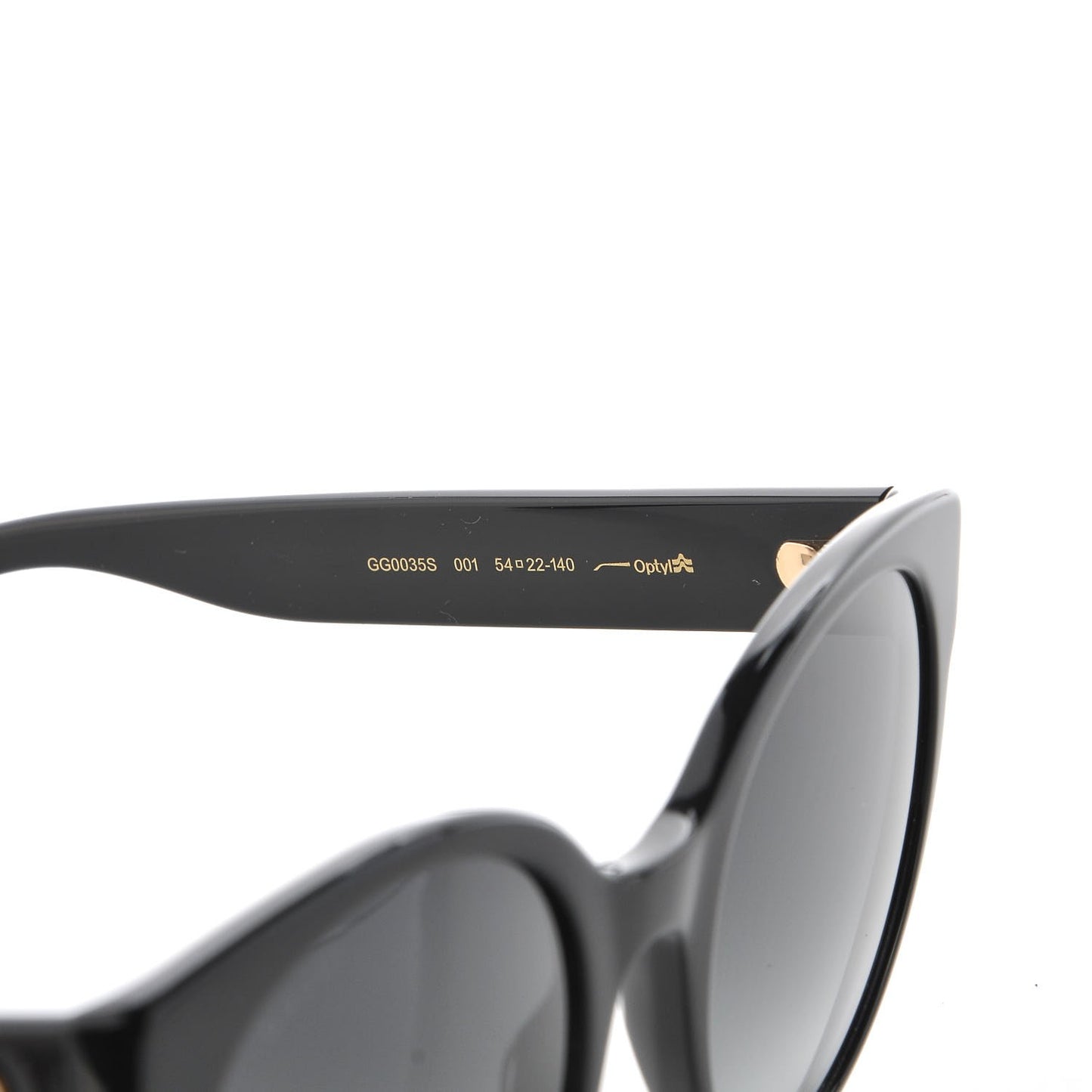 Acetate Round Sunglasses GG 0035S Black